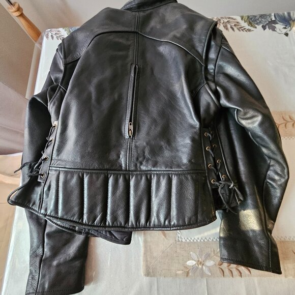 Fashions by Rose Women Leather Biker Jacket - Picture 8 of 11